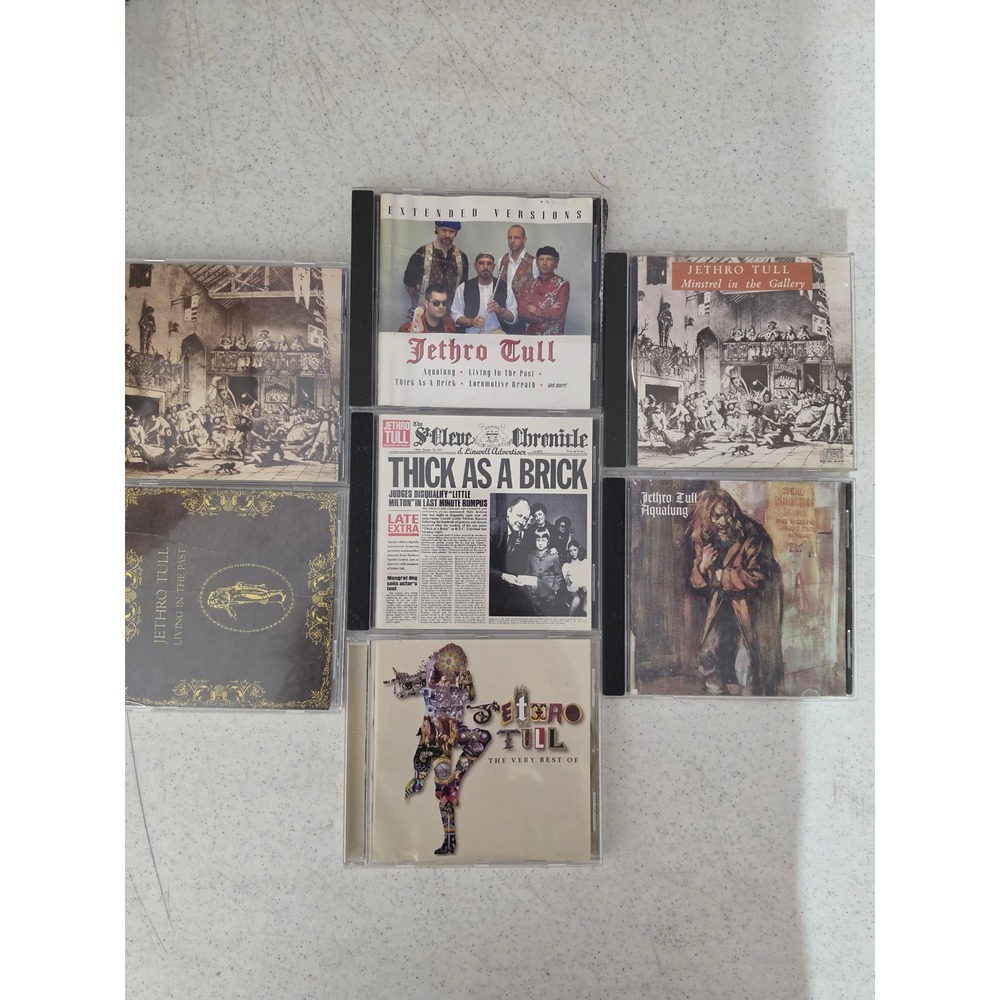 Jethro Tull CD Lot 7pc Aqualung Thick As A Brick Minstrel Best Of